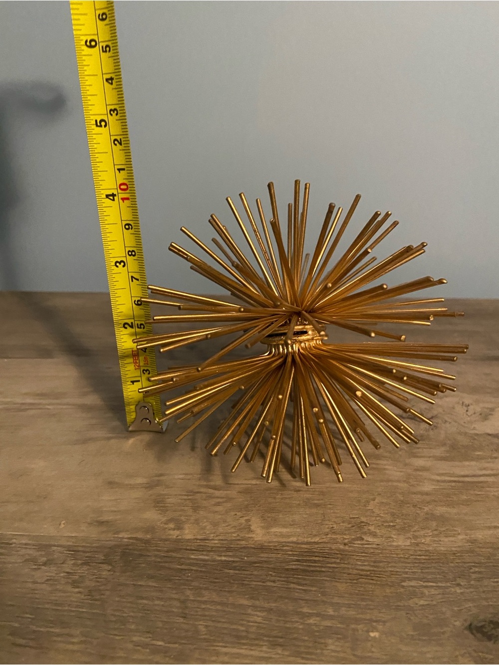Metal Decorative‎ Starburst Ball, 5” Gold Sphere Decor, Spiky Star Burst - Picture 5 of 7
